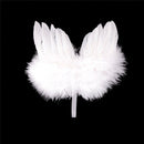 Infant Newborn Boy Girl Fairy Feather Pure white Angel Wings Decor OZ