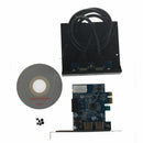 PCI Express PCI-E Card 2 Port Hub Adapter + USB 3.0 Front Panel 5Gbps Hi-Sp