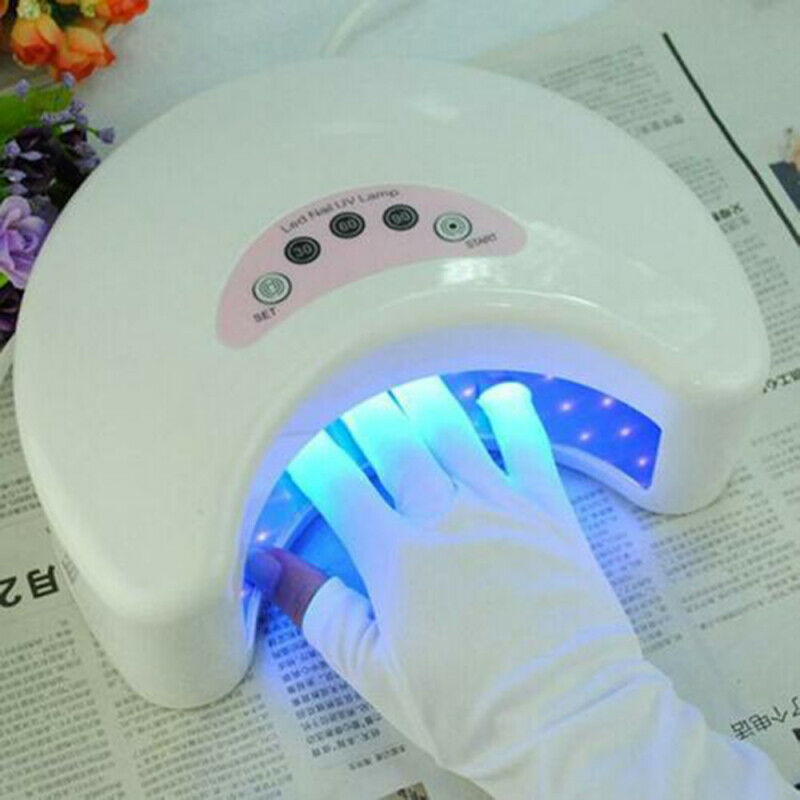Hot Nail Art UV Gel Protect Hand Gloves Anti-UV Open-toed Gloves Manicure Tool
