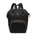 Women Mummy USB Port Backpack Large Capacity Baby Nursing Handbags (Black) A