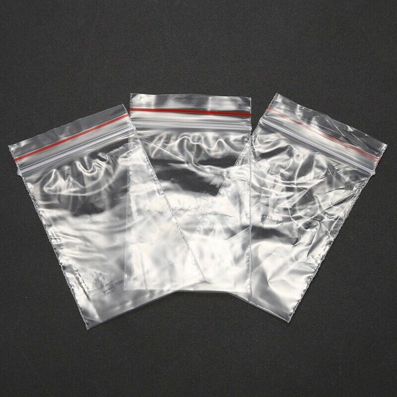 Clear Grip Self Press Seal Resealable Polythene Zip Lock Plastic Jewelry 100M9C7