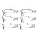 6pcs Long Line Fishing Clips Connector Float Line Clip Sea Fishing Tackle