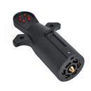 7-Way Blade Trailer Light Wiring Circuit Tester Round Adapter Pin Plug RV