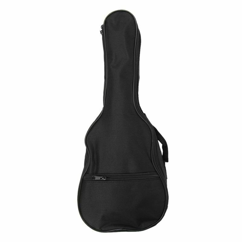 Ukulele Soft Comfortable Shoulder Back Carry Case Bag With Straps Black For