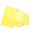 3x Plastic Dough Icing Fondant Scraper Plain Smooth Jagged Edge Cake Decorati 3C
