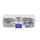 50 Sets 5 Color Copper Sew-On Hook and Eye Closures for Trousers Skirt Pants