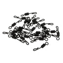 25pcs Long Body Q-Shaped Matte Black Quick Change Swivels for Carp Fishing