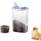1.5L Pet Food Storage Container Airtight Dog Cats with Cup Measuring Clear G9S0