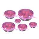 12xSilicone Stretchy Pot Lid Food Save Sealed bowl Cover Reusable Curtley