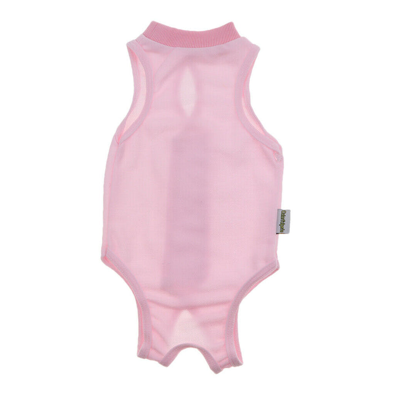 2Pcs Yellow Pink Pet Apparel  Recovery Suit for Cats Care Weaning