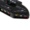 Durable 3 Way Audio Video AV RCA Switch Switcher Splitter+Cable
