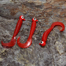 17pcs Soft Plastic Fishing Bait Lure Lead Jig Head Hooks Simulation Lures Tackle