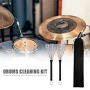 1 Pair Drum Brushes Long Handle Jazz Drum Musical Brushes with Storage Bag A
