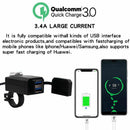 Motorcycle Handlebar Usb Charger Qc3.0 Moto Charger Car Waterproof Large Po