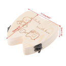 Baby Tooth Wooden Box Milk Teeth Organizer Storage Boys Girls Save Souvenir Case