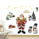 Removable Wall Stickers The Santa Claus Merry Christmas Art Decals Mural DI U7U3