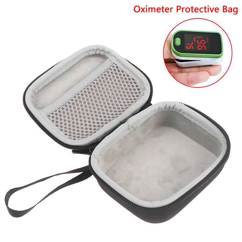 Mini Finger Pulse Oximeter Pouch Portble Zipper Case Storage Pack Protective Kw
