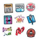 60X Graffiti Stickers For Car Boat Fins Outdoor Diving Plank Oxygen Cylinder PVC