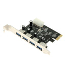4 Port PCI-E to USB 3.0 HUB PCI  Expansion Card Adapter 5 Gbps