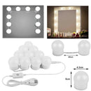 USB Makeup Mirror LED Light 10 Bulbs Lighted Dimmable Lamp Beauty Christmas Gift