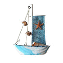 2Pcs Wooden Nautical Lighthouse Anchor Wall Hanging Ornament, Beach Wooden Boat
