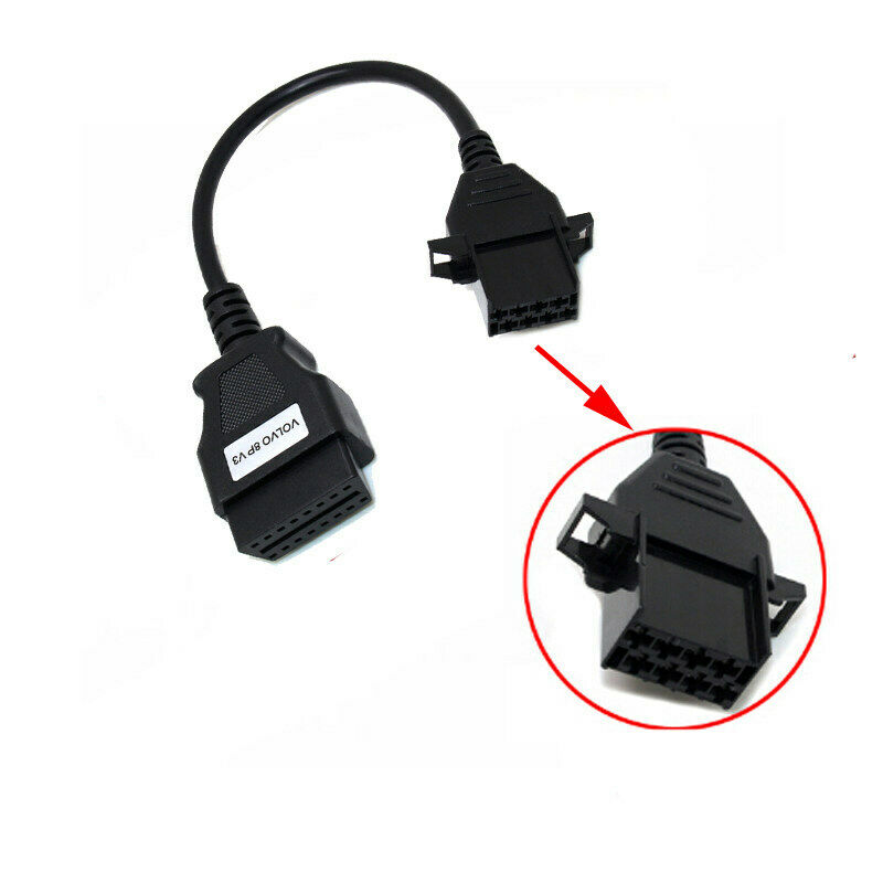 8 Pin Cable For Volvo Truck Heavy Duty Diagosis Connector OBD OBD2 Truck Ca