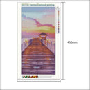 5D DIY Full Drill Diamond Painting Sunset Boardwalk Cross Stitch Embroidery
