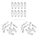 MagiDeal 30pcs Tuna Clip Stainless Long Line Clips Fishing Connectors S M L