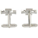 Men's Stainless Steel Cufflinks Black Cross V1S8