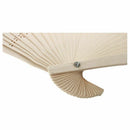 Flower Pattern Hollow Out Foldable Wooden Hand Fan Gift 7.9" C7L6