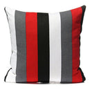 Pillow 40x40 Pillow cotton pillowcase White - gray - red - black stripes V5D8