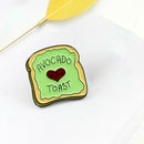 Cartoon Cute Bread Toast Slice Pin Brooches Badges Jewelry Gift (Style 1)