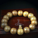 15mm Wood Tibet Buddha Buddhist Prayer Beads Bracelet Mala Bangle Wristband N Cy