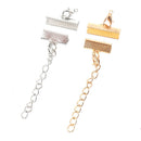 370Pcs 10/16/20mm Crimp End Fold Over Clasps Cord End Clip DIY Jewelry Makin Hn