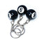 New Black 8 Billiard Ball Key Chain Bag Accessories Keyring Car Key Holder G Bj