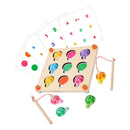 Wooden Magnetic Turtle Fishing Turtle Memory Chess Game Education Tools for