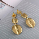 Punk Street Simple Women Zinc Alloy Irregular Geometric Long Drop Earrings A