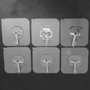6pcs Clear Strong Sucker Door Wall Hangers Towel Mop Handbag Holder Hooks