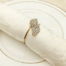 6Pcs Rhinestone Napkin Rings Handmade Serviette Buckle Holder Wedding Dinner  Z