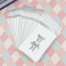 100pcs Bear Candy Cookies Biscuit Baking Packaging Bag Self-adhesive Wedding FT