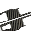 4Pcs Carbon Fiber Interior Door Window Lift Button Panel Decorative Frame C