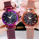 Ladies Watch Starry Sky Diamond Dial Women Bracelet Watches Magnetic Stainl