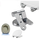 Utility Universal Chrome Toilet Seat Hinge Set Pair With Fitting Set Replacement
