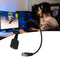 Dual 3.5mm Audio Jack to RJ9 Plug 25cm PC Headset Telephone Cable Headset O1L4