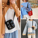 Patent Leather Fashion Shoulder Messenger Bag Unisex Small Messenger Bag Ca