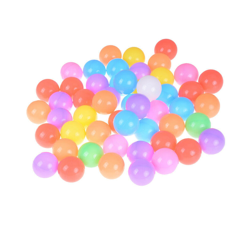 10X Colorful Soft Plastic Ocean Ball 55mm Safty Secure Baby Kid Pit Toys SwimM&O