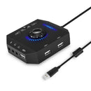 Phoinikas T10 Multi-Switch Usb Hub Audio Adapter External Stereo Card With  M6Z9