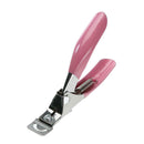 Manicure Cutter Clipper False Nail U One Word Cut Stainless Steel (Pink)