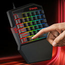 K99 USB Wired One Handed Gaming Keyboard RGB Backlit Keypad for PUBG Mobile