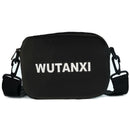 New Korean Fashion Print Letter Bag Casual Simple Shoulder Bag Black